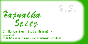 hajnalka stitz business card
